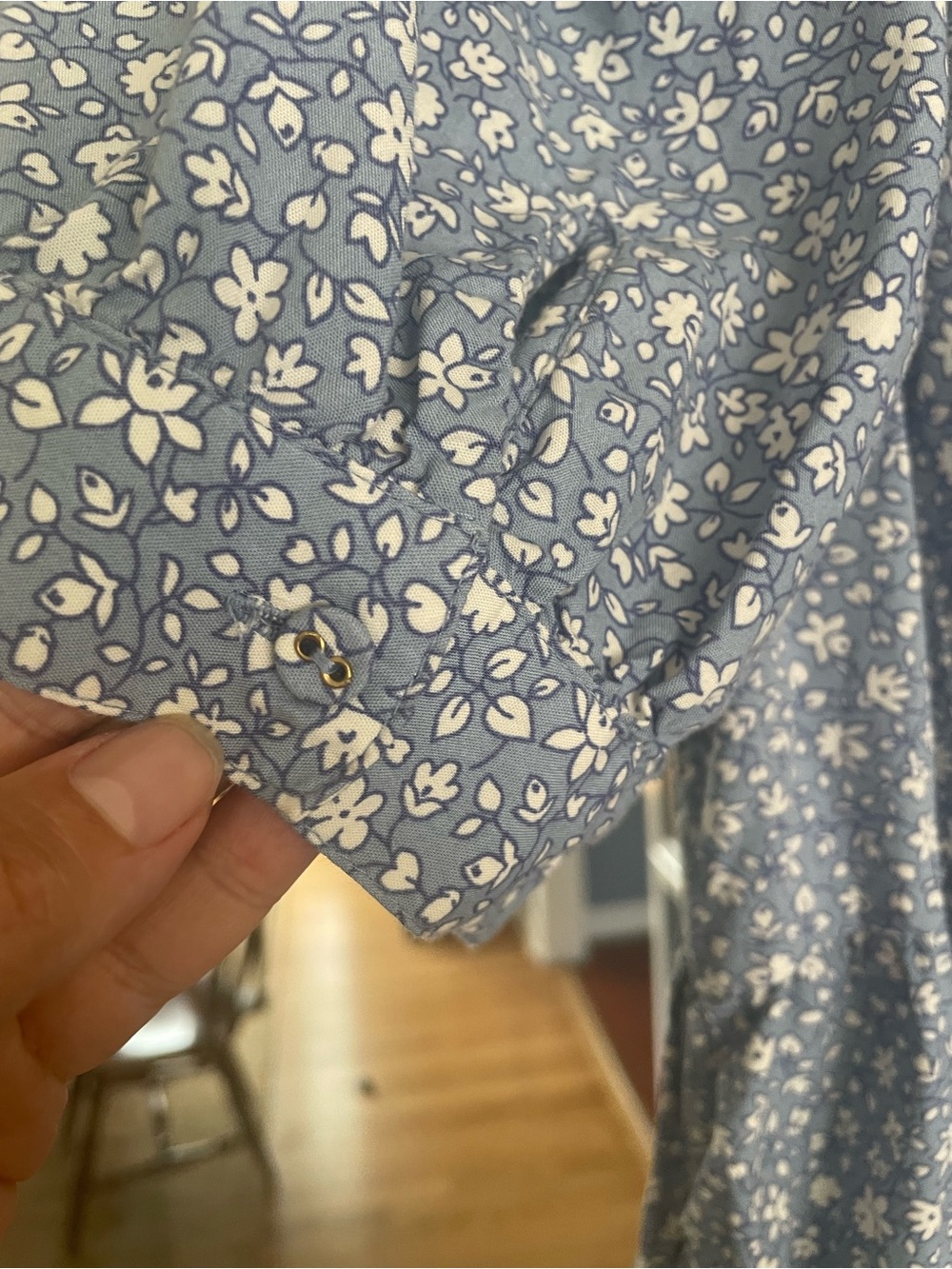 Madewell Light Blue Floral dress XL maxi EUC! - Picture 4 of 10